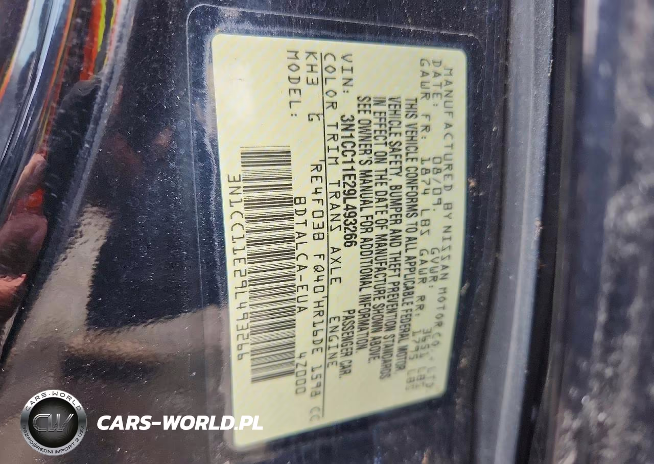 2009 Nissan Versa 1.6 Base VIN:3N1CC11E29L493266 - 13