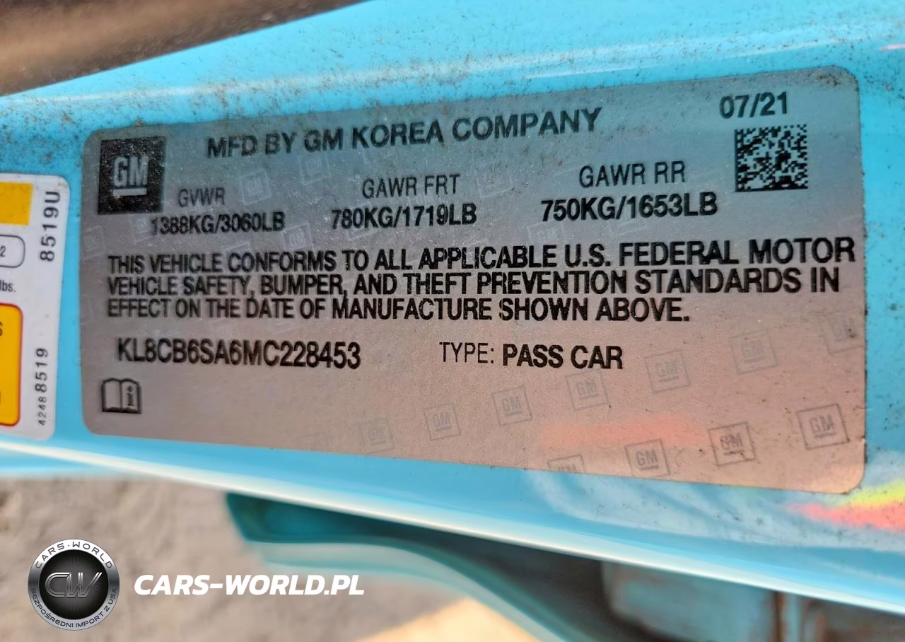2021 Chevrolet Spark Ls VIN:KL8CB6SA6MC228453 - 12