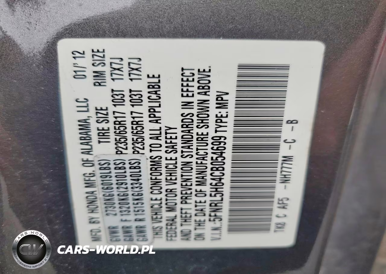 2012 Honda Odyssey Exl VIN:5FNRL5H64CB054699 - 13
