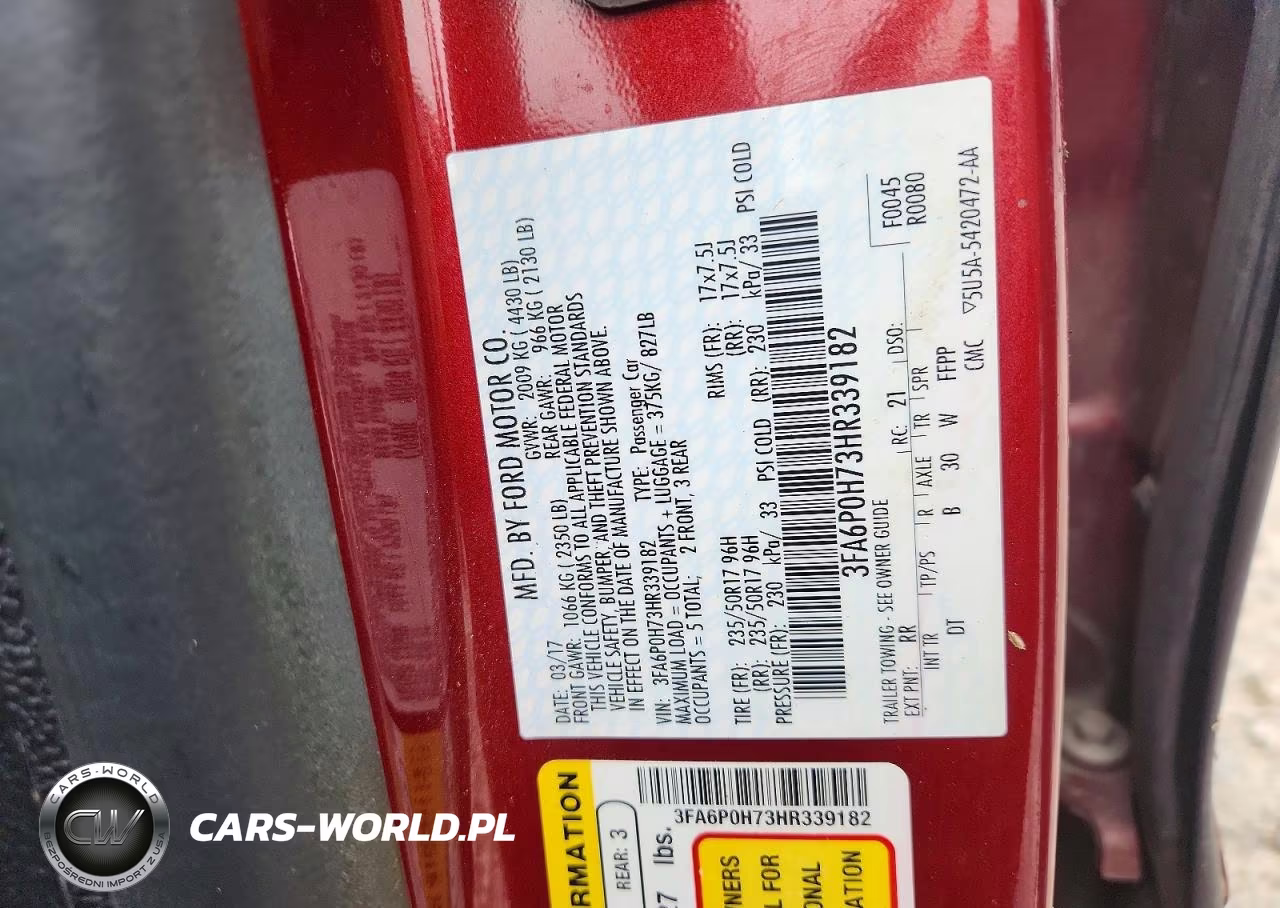 2017 Ford Fusion Se VIN:3FA6P0H73HR339182 - 12