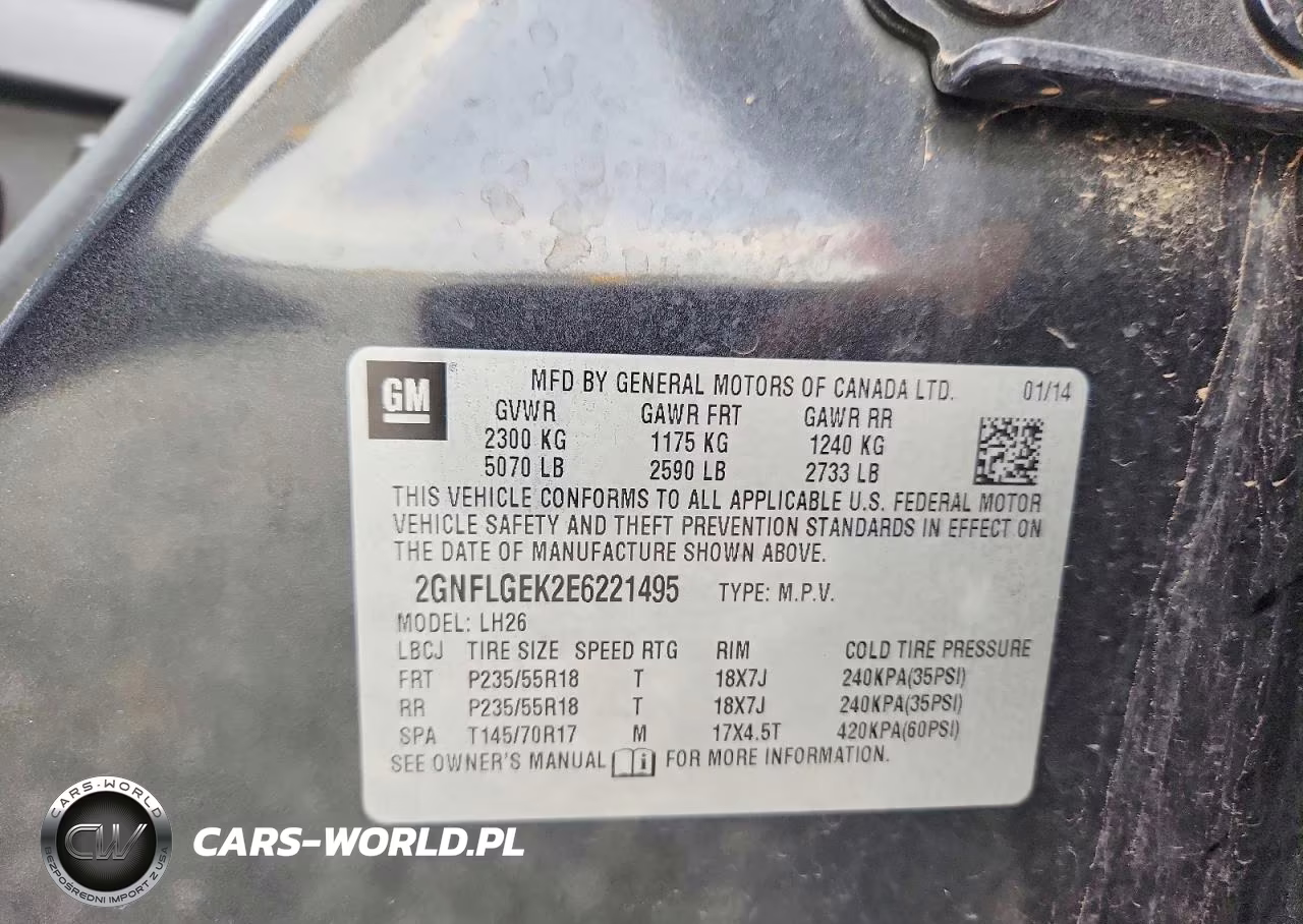 2014 Chevrolet Equinox Lt VIN:2GNFLGEK2E6221495 - 13