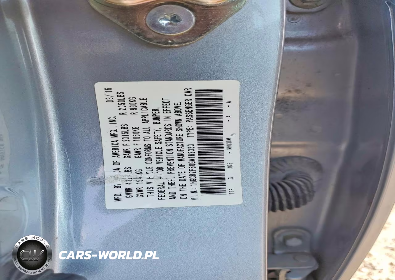 2016 Honda Accord Exl VIN:1HGCR2F80GA182333 - 12