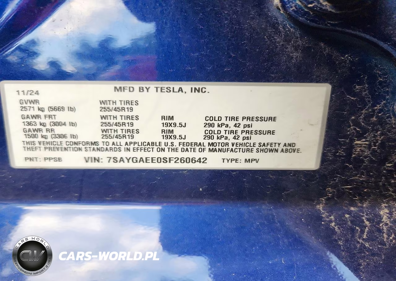 2025 Tesla Model Y VIN:7SAYGAEE0SF260642 - 12