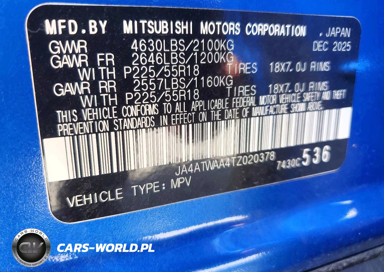 2026 Mitsubishi Eclipse Cross Se VIN:JA4ATWAA4TZ020378 - 13