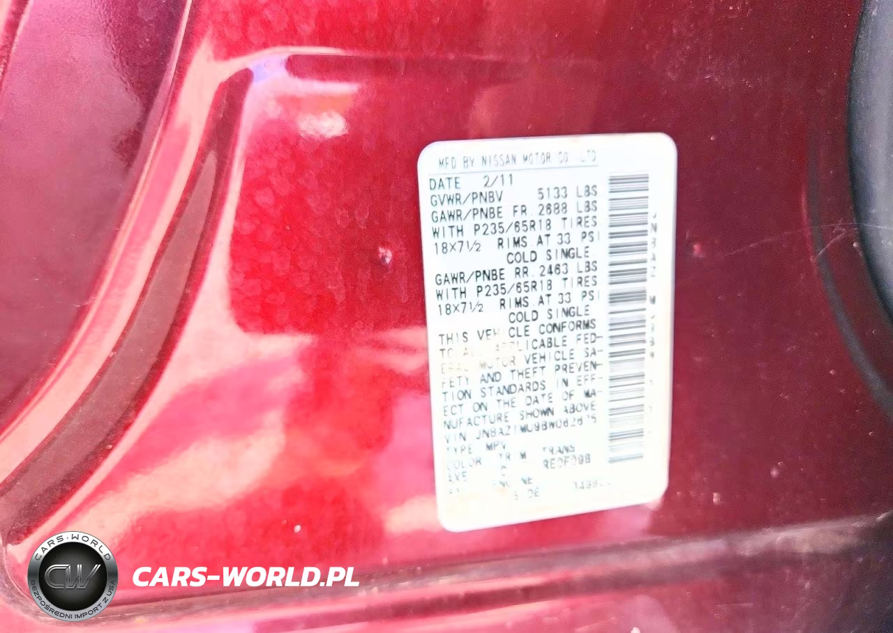 2011 Nissan Murano S-Sl-Le VIN:JN8AZ1MU9BW062675 - 13