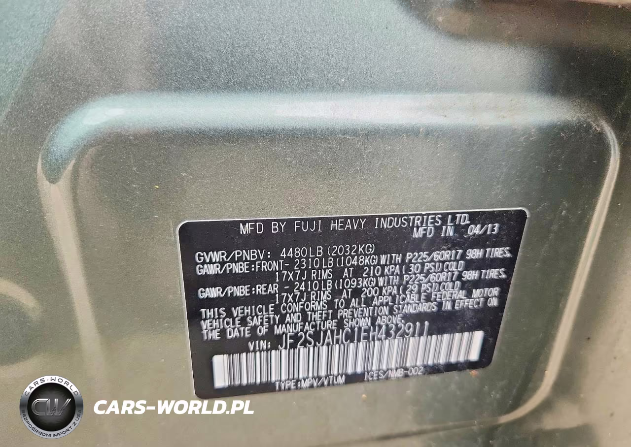 2014 Subaru Forester 2.5I Limited VIN:JF2SJAHC1EH432911 - 13