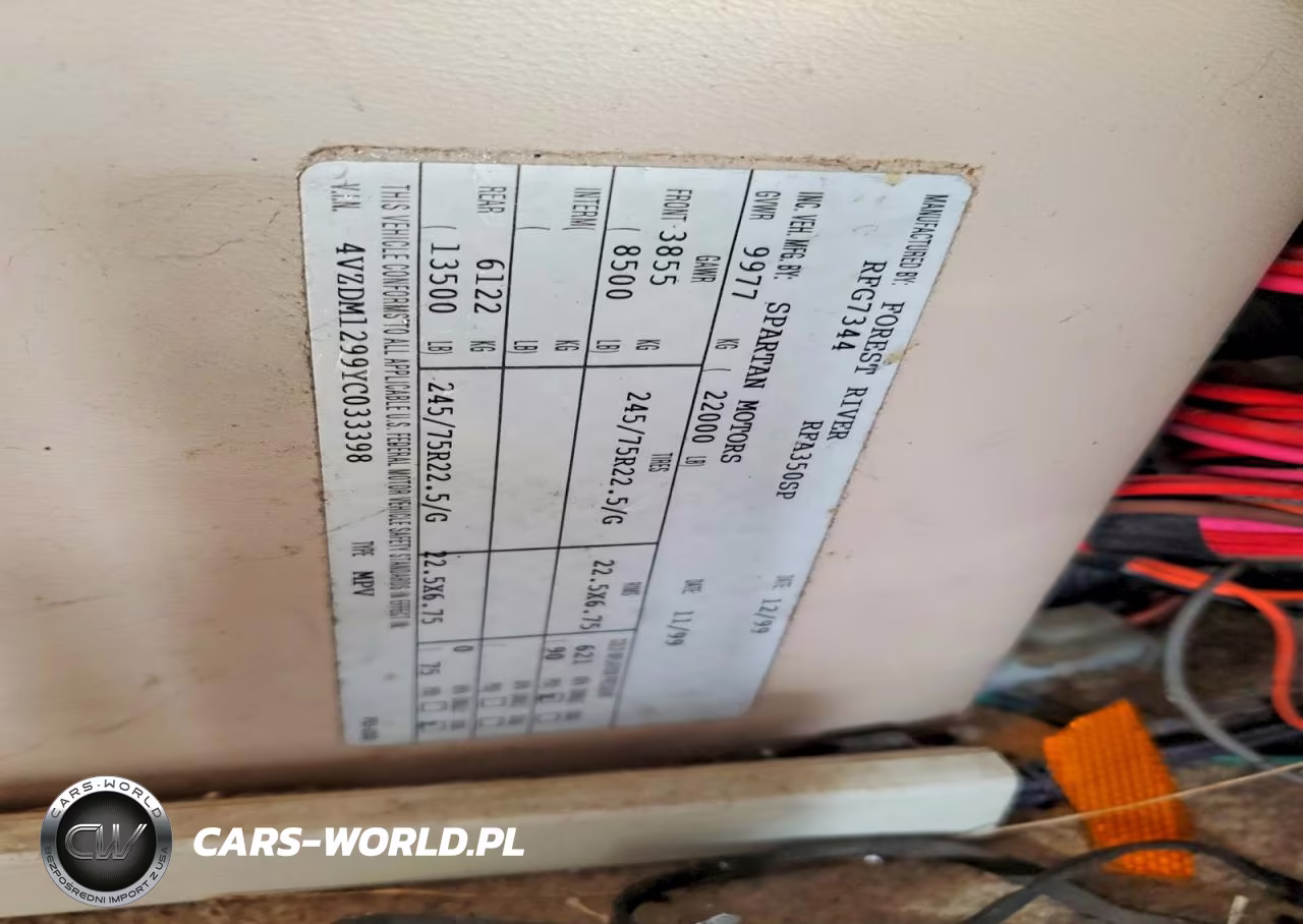 2000 Spartan Motors Motorhome 4Vz VIN:4VZDM1299YC033398 - 10