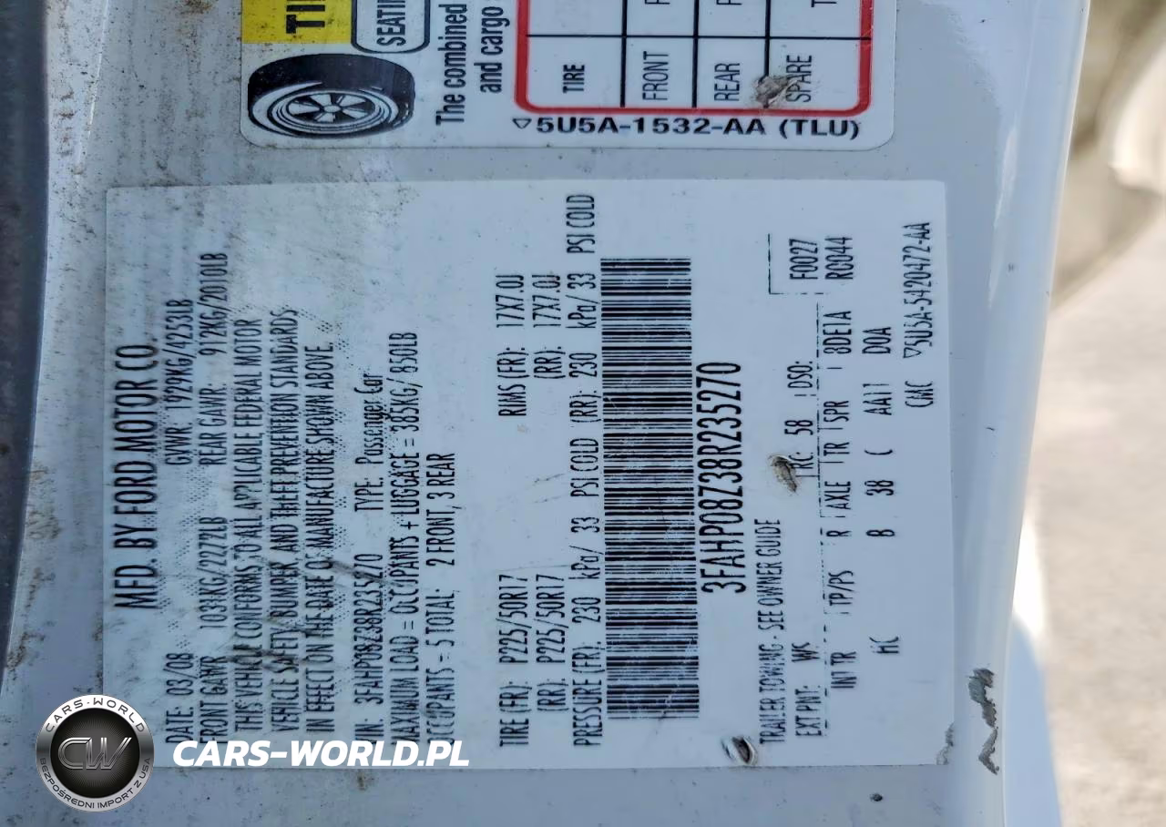 2008 Ford Fusion Sel VIN:3FAHP08Z38R235270 - 12
