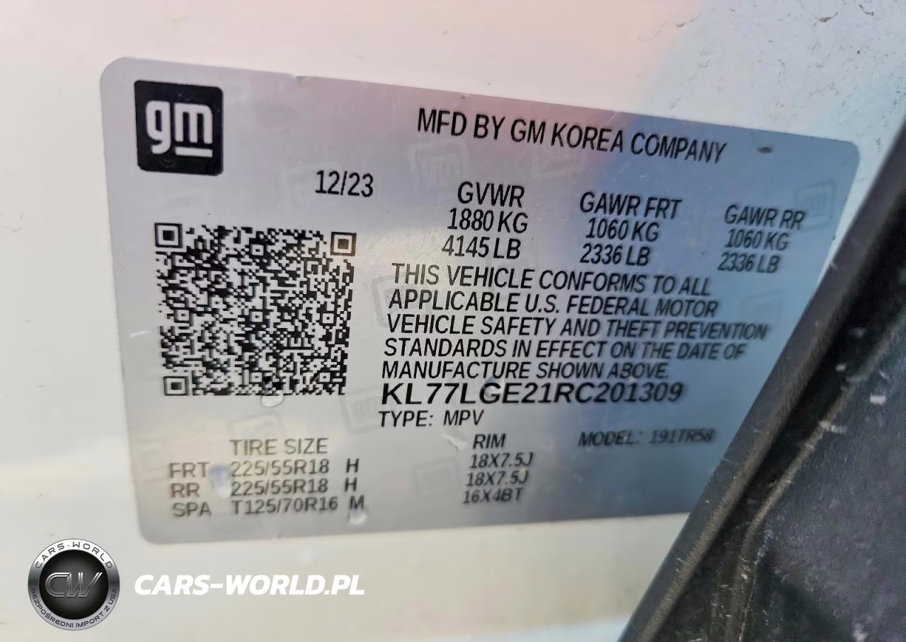 2024 Chevrolet Trax 1Rs VIN:KL77LGE21RC201309 - 13