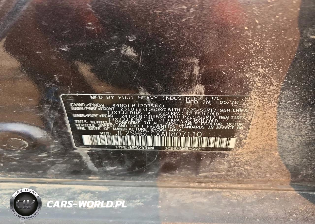 2010 Subaru Forester 2.5X Premium VIN:JF2SH6CCXAH807110 - 12