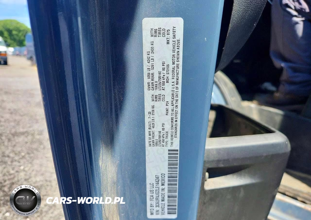2020 Ram Promaster 3500 3500 High VIN:3C6URVJG2LE144247 - 12