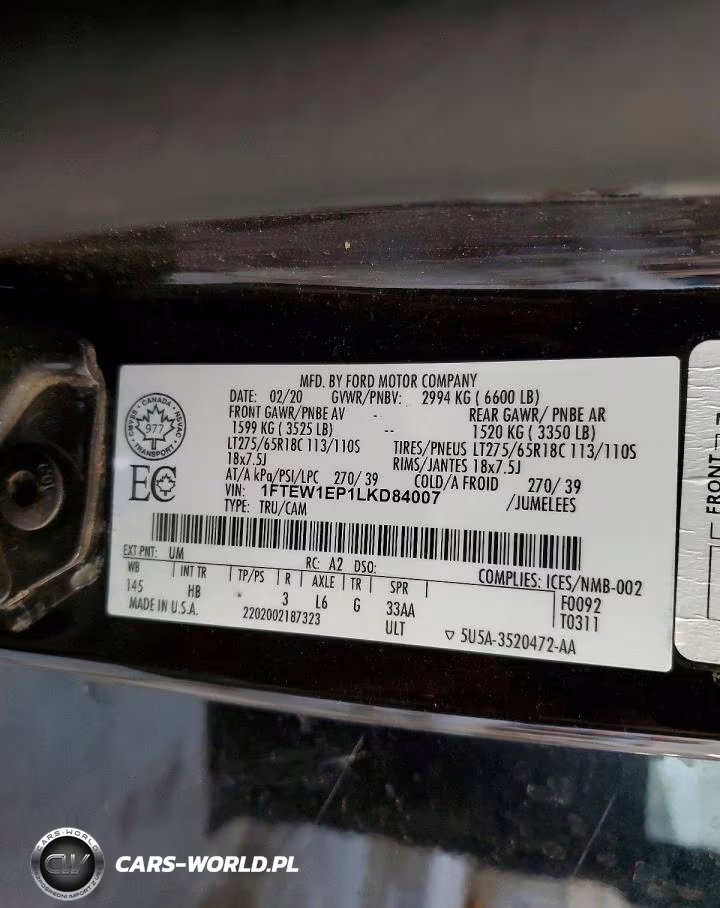 2020 Ford F150 Supercrew VIN:1FTEW1EP1LKD84007 - 12