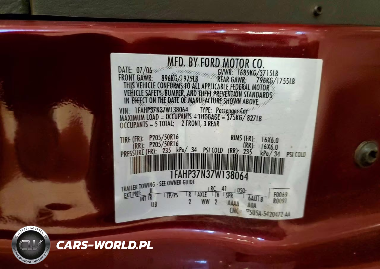 2007 Ford Focus Zx5 VIN:1FAHP37N37W138064 - 12