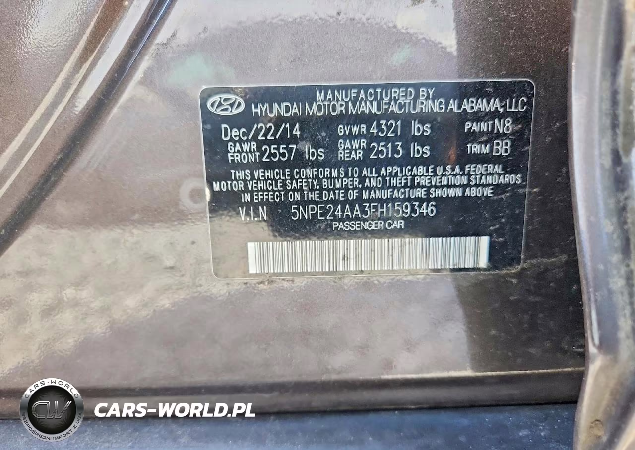 2015 Hyundai Sonata Eco VIN:5NPE24AA3FH159346 - 12