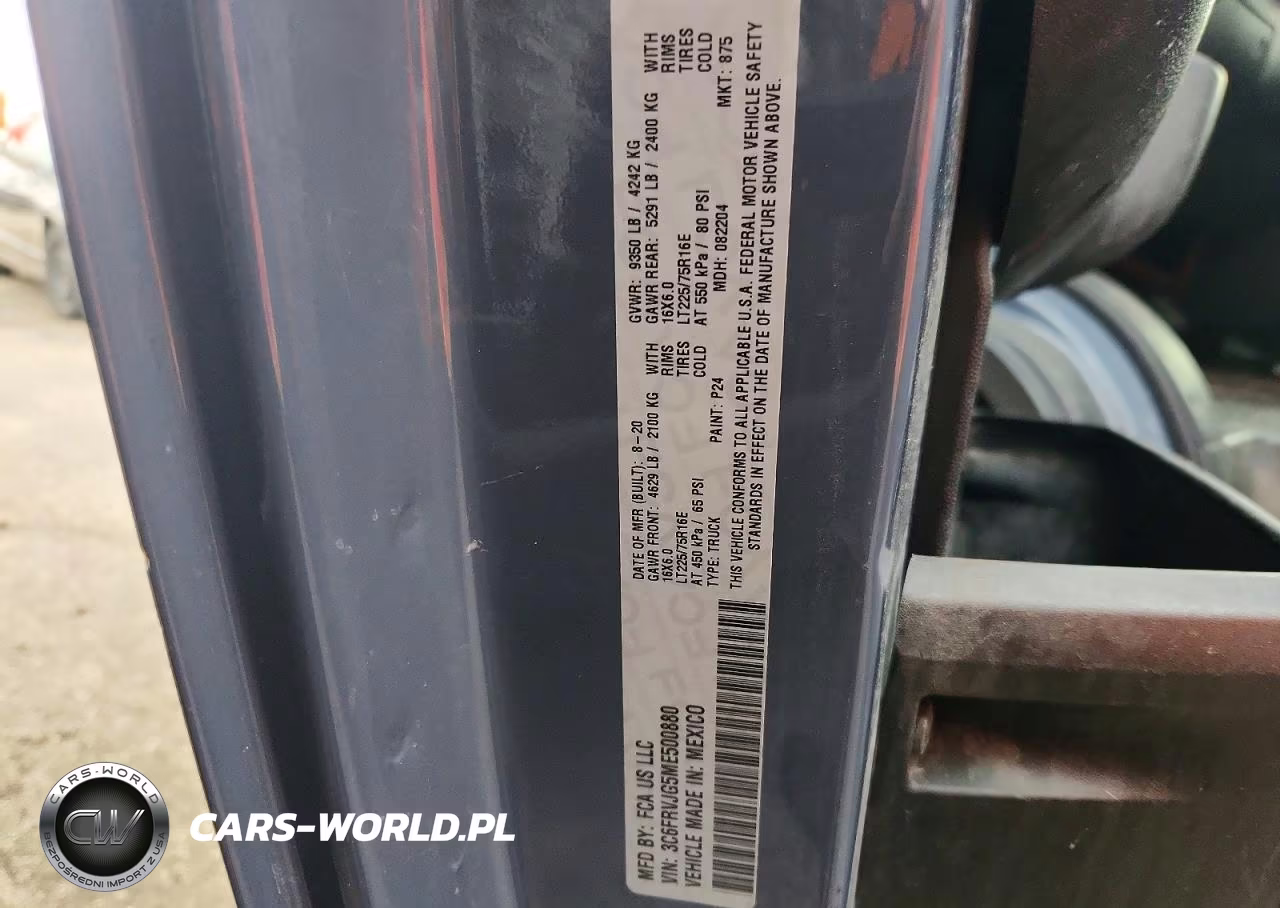 2021 Ram Promaster 3500 3500 High VIN:3C6FRVJG5ME500880 - 13