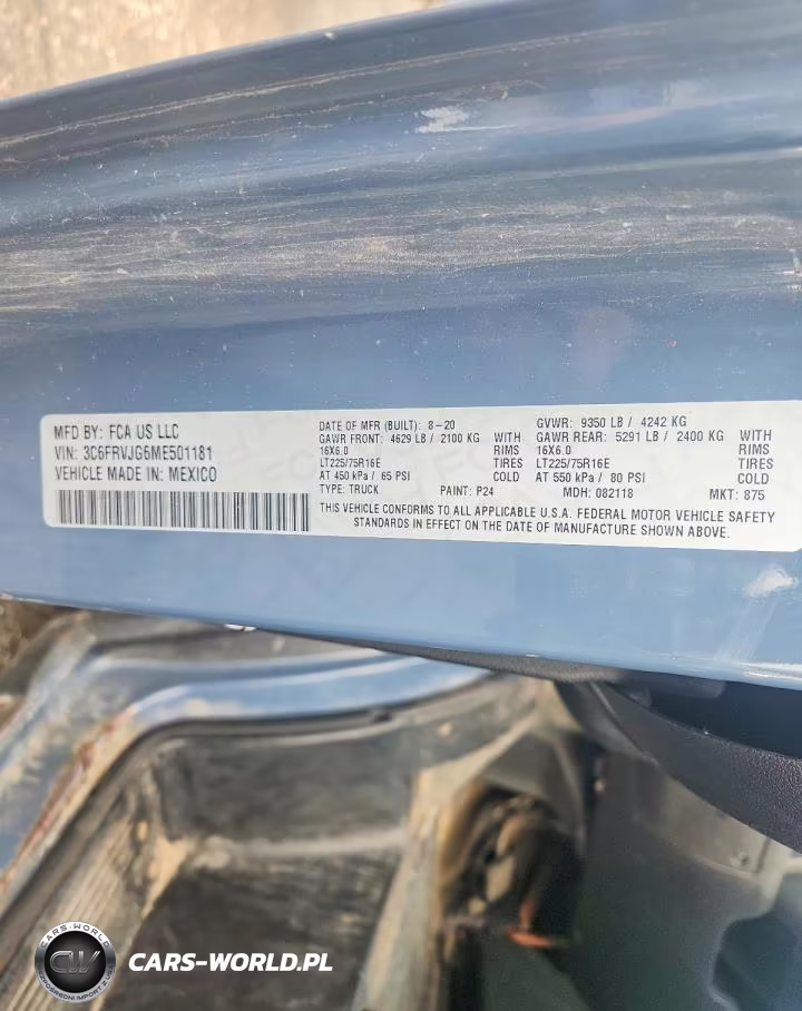 2021 Ram Promaster 3500 Delivery Van VIN:3C6FRVJG6ME501181 - 12