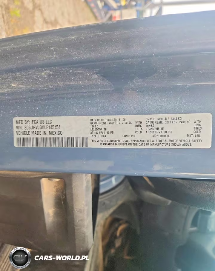 2020 Ram Promaster 3500 Delivery Van VIN:3C6URVJG0LE145154 - 12