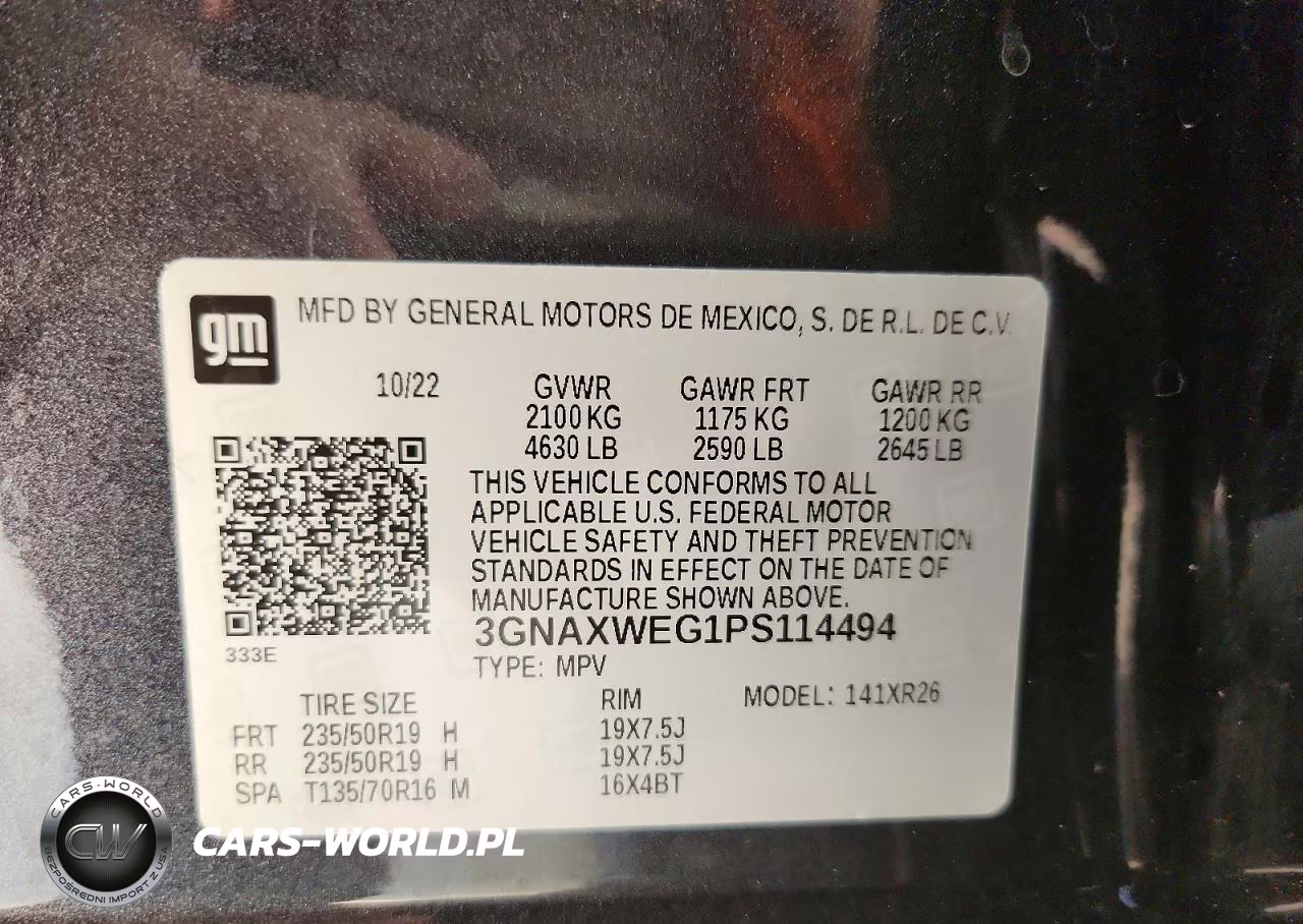 2023 Chevrolet Equinox Rs VIN:3GNAXWEG1PS114494 - 13