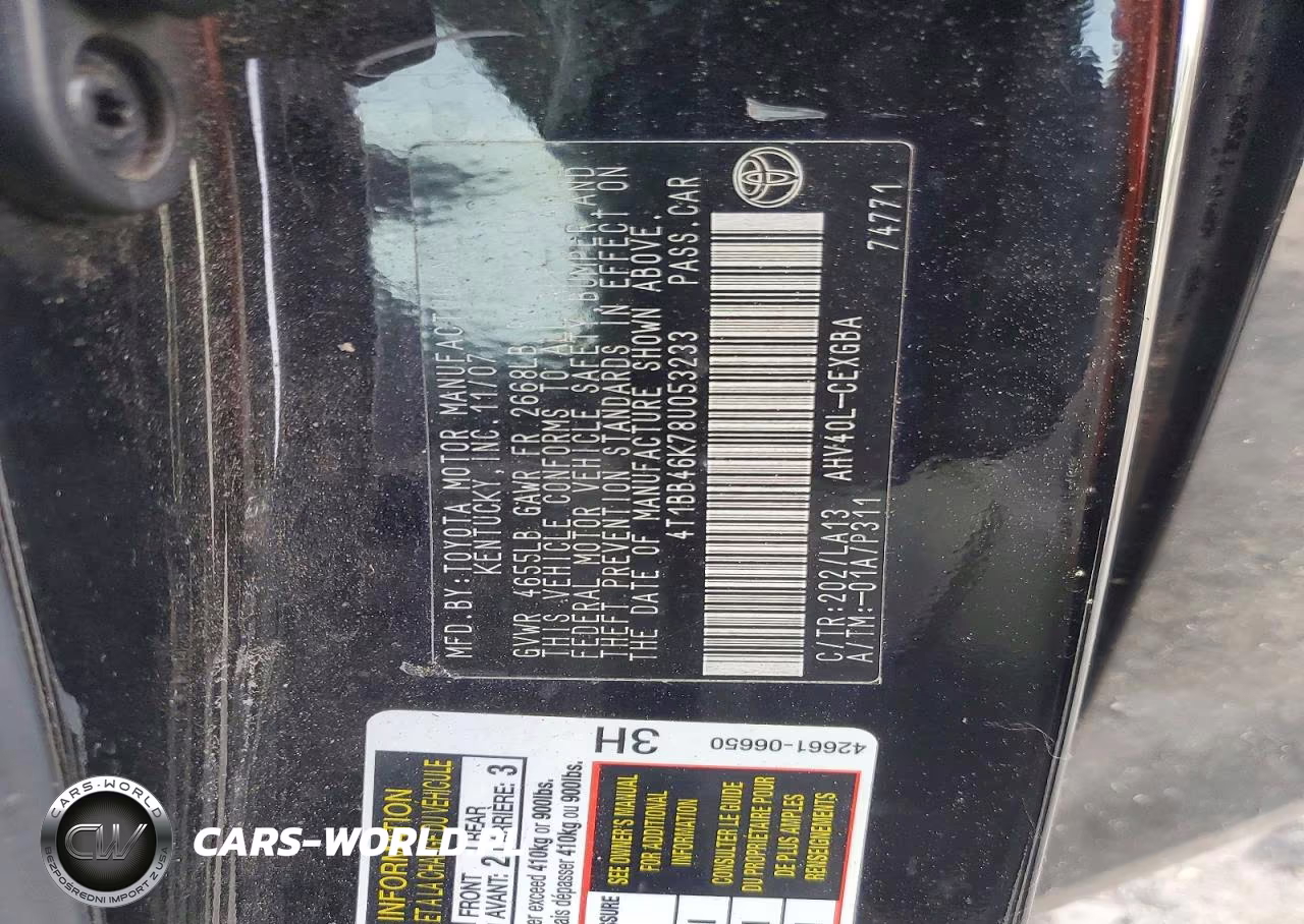2008 Toyota Camry Hybrid VIN:4T1BB46K78U053233 - 12