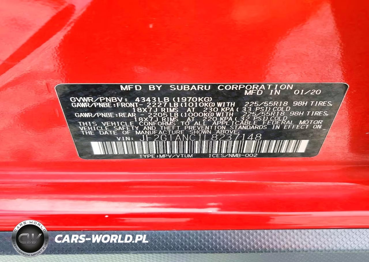 2020 Subaru Crosstrek Limited VIN:JF2GTANC1L8237148 - 12