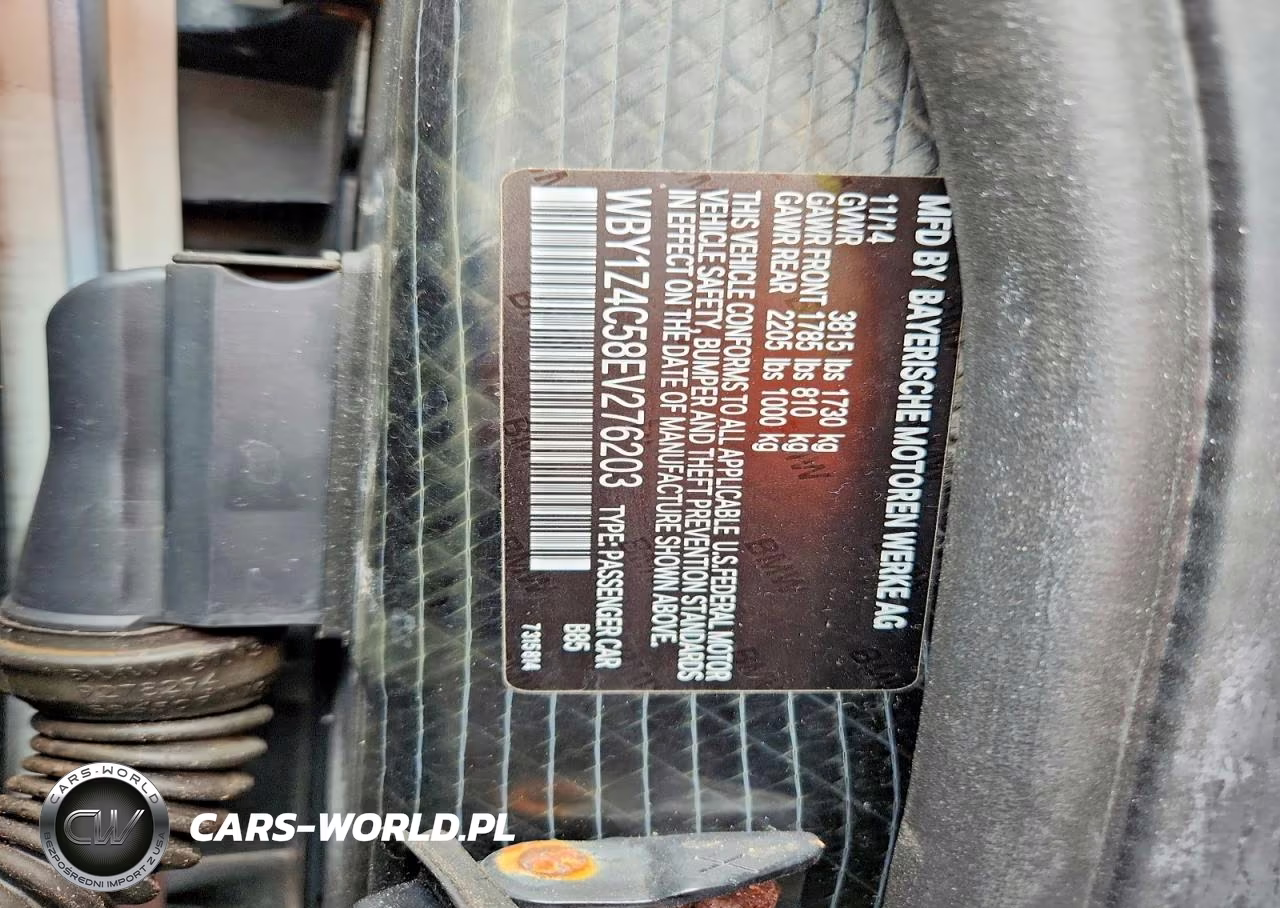 2014 BMW I3 Rex VIN:WBY1Z4C58EV276203 - 12