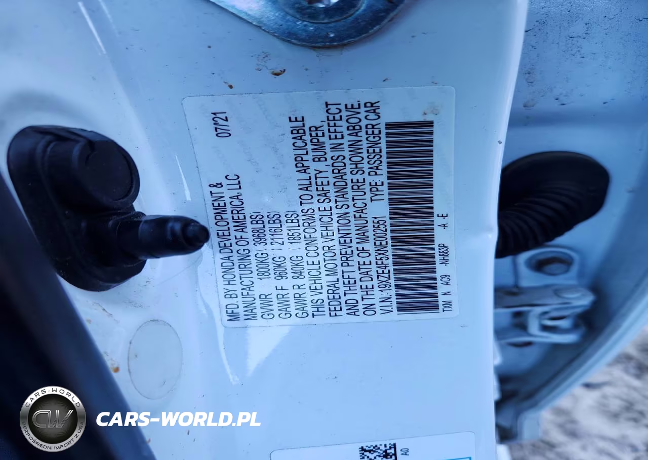 2022 Honda Insight Ex VIN:19XZE4F5XNE002551 - 12