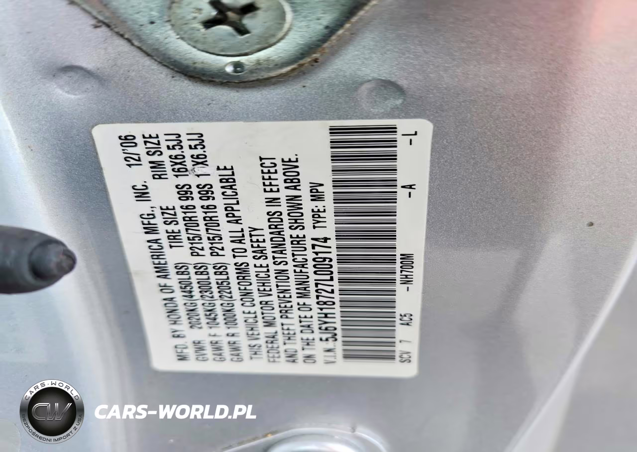 2007 Honda Element Ex VIN:5J6YH18727L009174 - 12