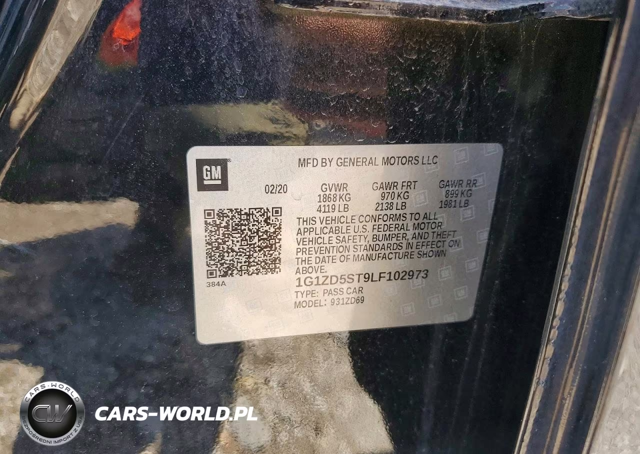 2020 Chevrolet Malibu Lt VIN:1G1ZD5ST9LF102973 - 12