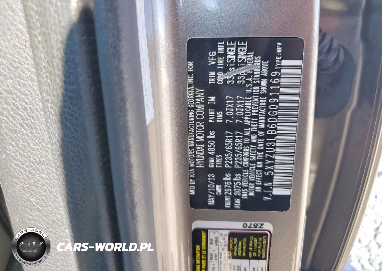 2013 Hyundai Santa Fe Sport 2.4L VIN:5XYZU3LB6DG091169 - 13