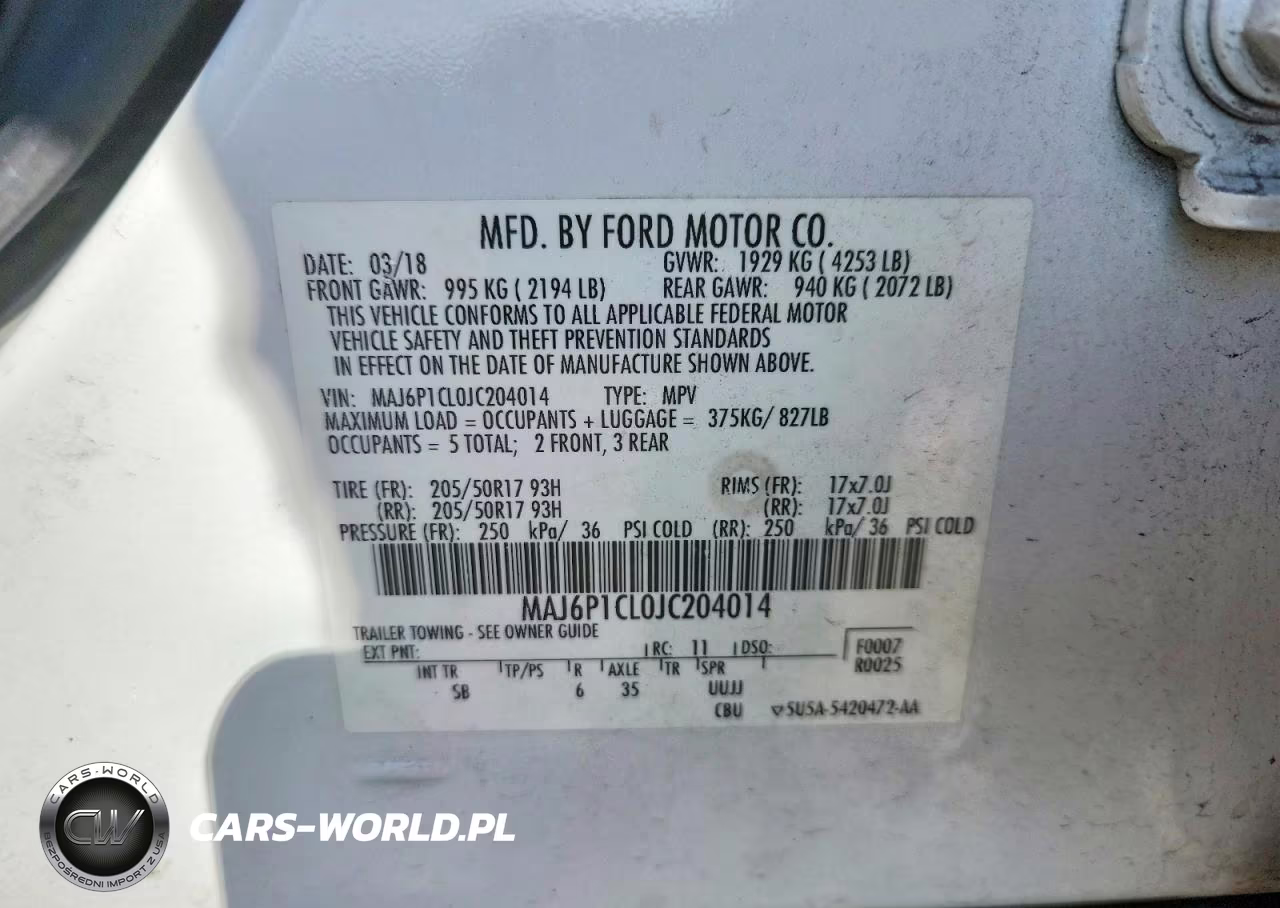 2018 Ford Ecosport Ses VIN:MAJ6P1CL0JC204014 - 13