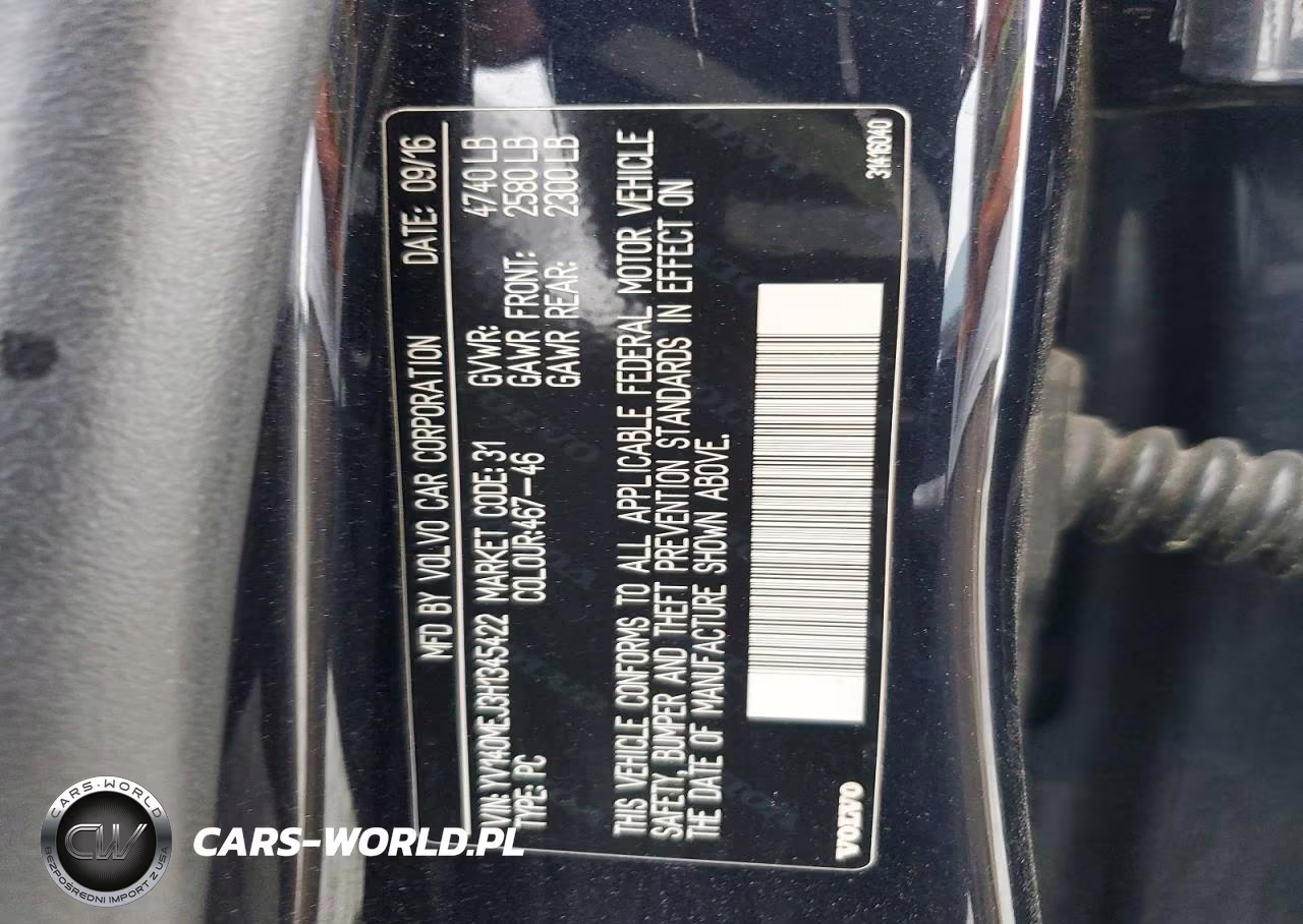 2017 Volvo V60 T5 VIN:YV140MEJ3H1345422 - 12