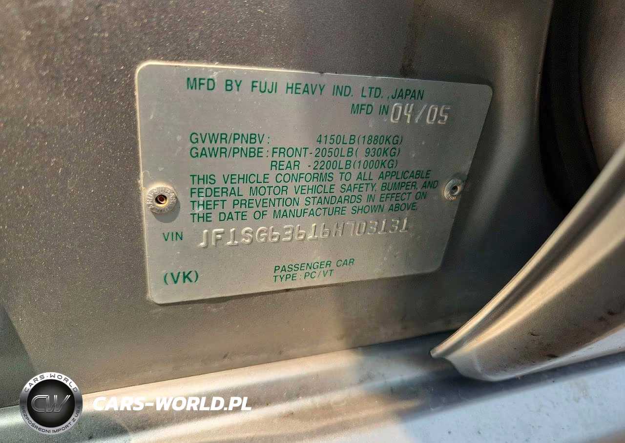 2006 Subaru Forester 2.5X VIN:JF1SG63616H703131 - 12