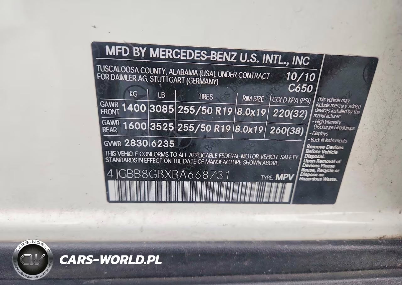 2011 Mercedes-Benz Ml 350 4Matic VIN:4JGBB8GBXBA668731 - 13