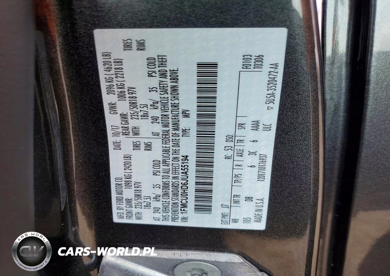 2018 Ford Escape Sel VIN:1FMCU0HD6JUA55194 - 13