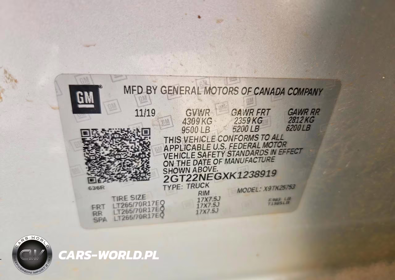 2019 GMC Sierra K2500 Heavy Duty VIN:2GT22NEGXK1238919 - 12
