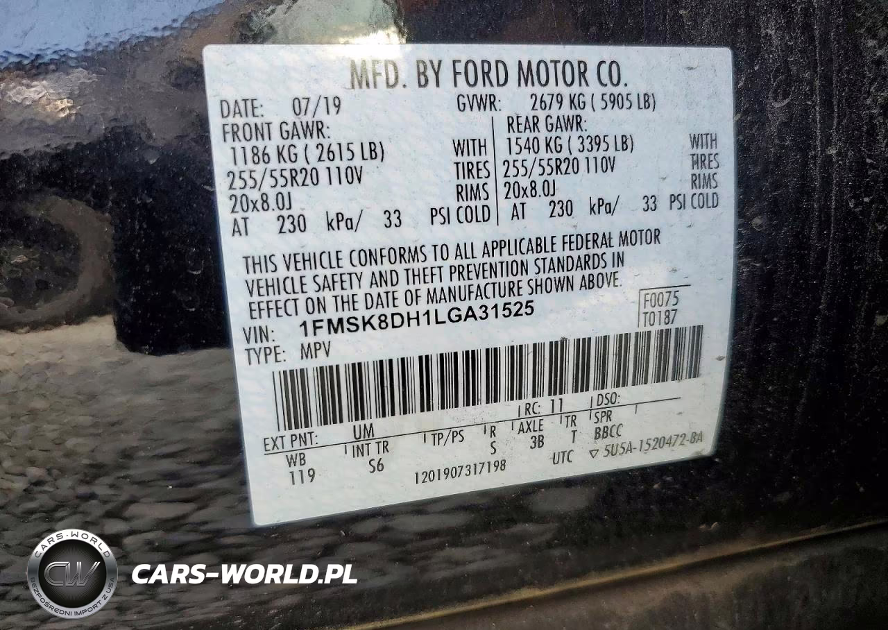 2020 Ford Explorer Xlt VIN:1FMSK8DH1LGA31525 - 13