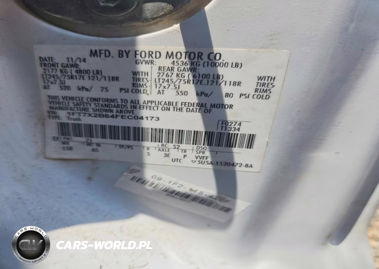 2015 Ford F250 Super Duty VIN:1FT7X2B64FEC04173 - 12