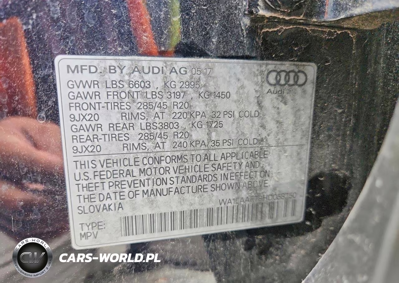 2017 Audi Q7 Premium Plus VIN:WA1LAAF78HD058750 - 13