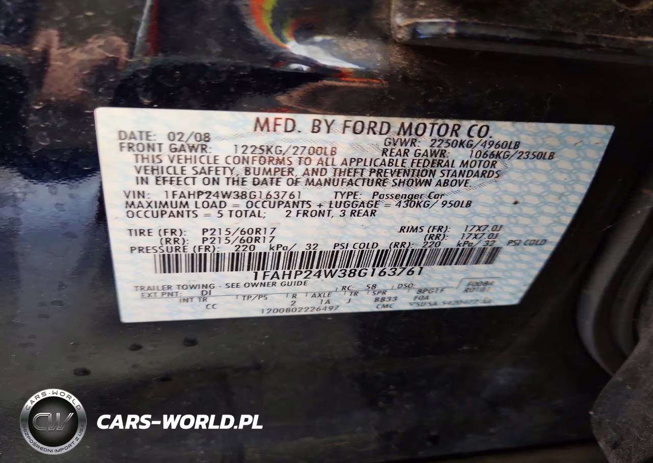 2008 Ford Taurus Sel VIN:1FAHP24W38G163761 - 13