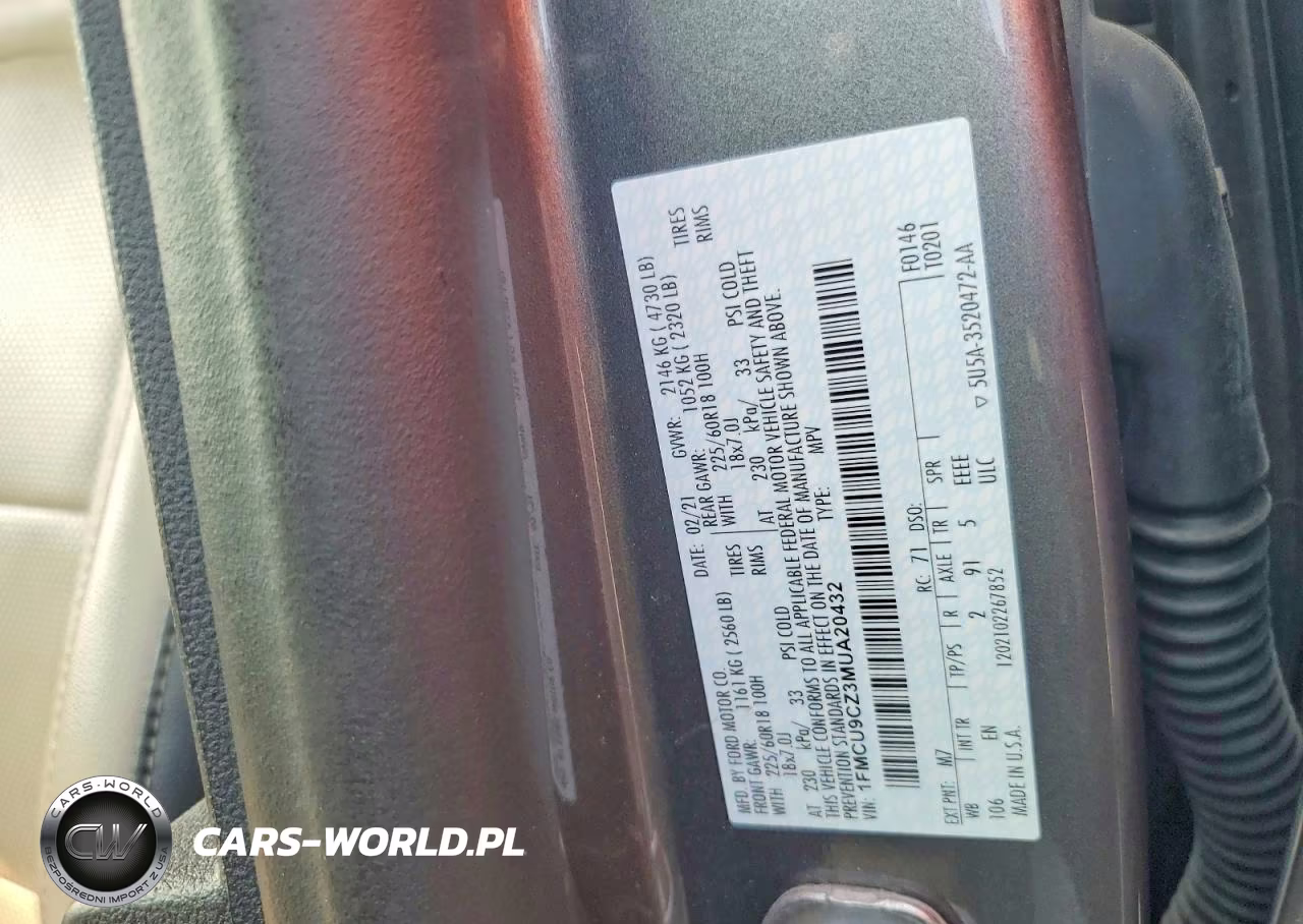 2021 Ford Escape Sel VIN:1FMCU9CZ3MUA20432 - 13