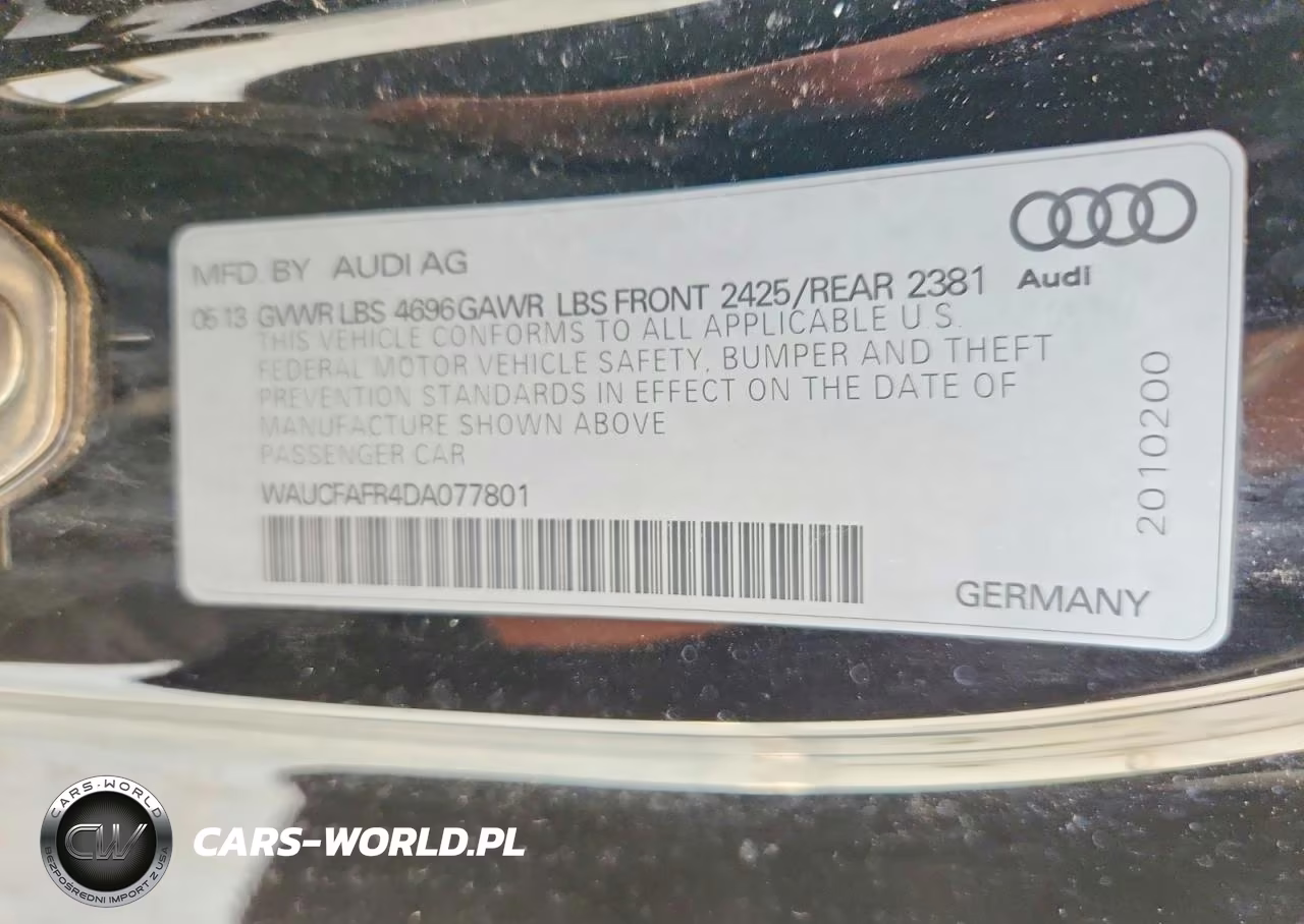 2013 Audi A5 Premium VIN:WAUCFAFR4DA077801 - 12