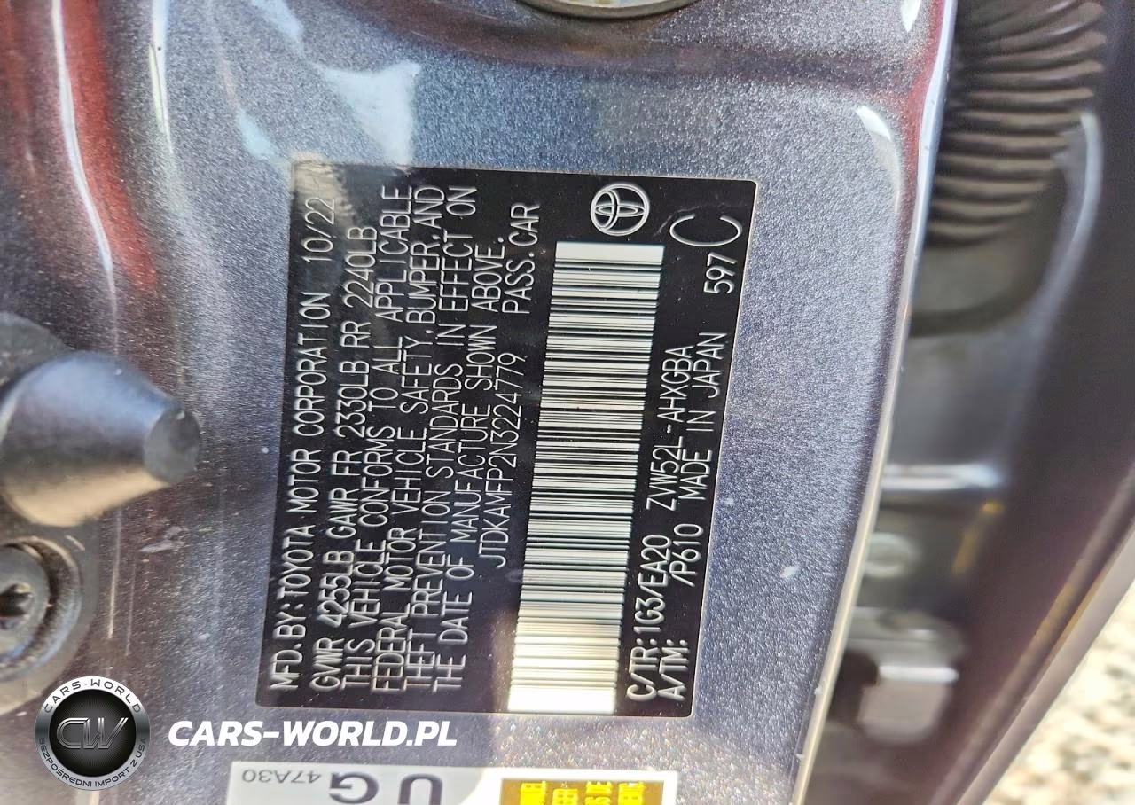 2022 Toyota Prius Prime Xle VIN:JTDKAMFP2N3224779 - 13