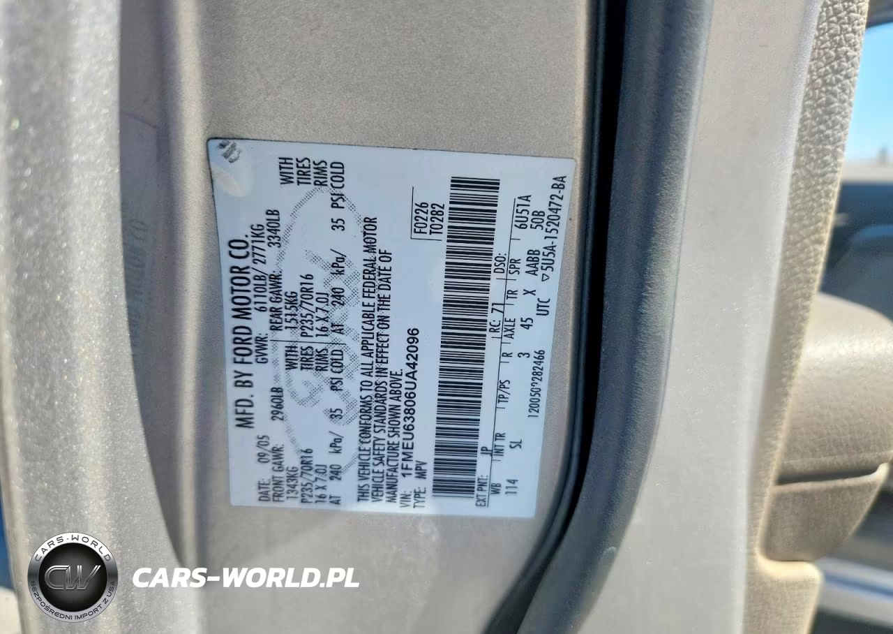 2006 Ford Explorer Xlt VIN:1FMEU63806UA42096 - 12