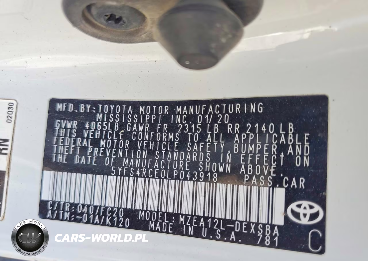 2020 Toyota Corolla Se VIN:5YFS4RCE0LP043918 - 12