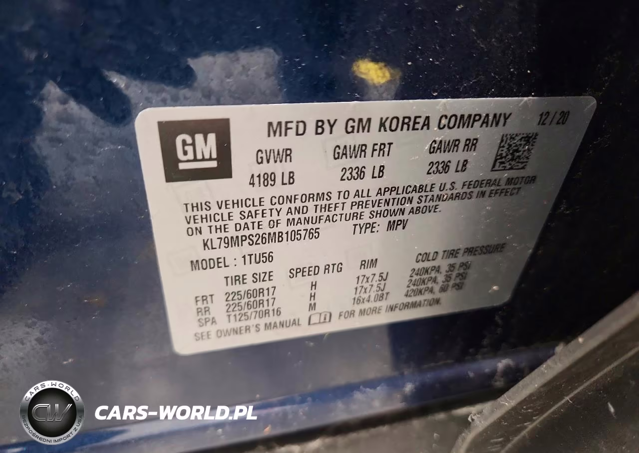 2021 Chevrolet Trailblazer Lt VIN:KL79MPS26MB105765 - 13