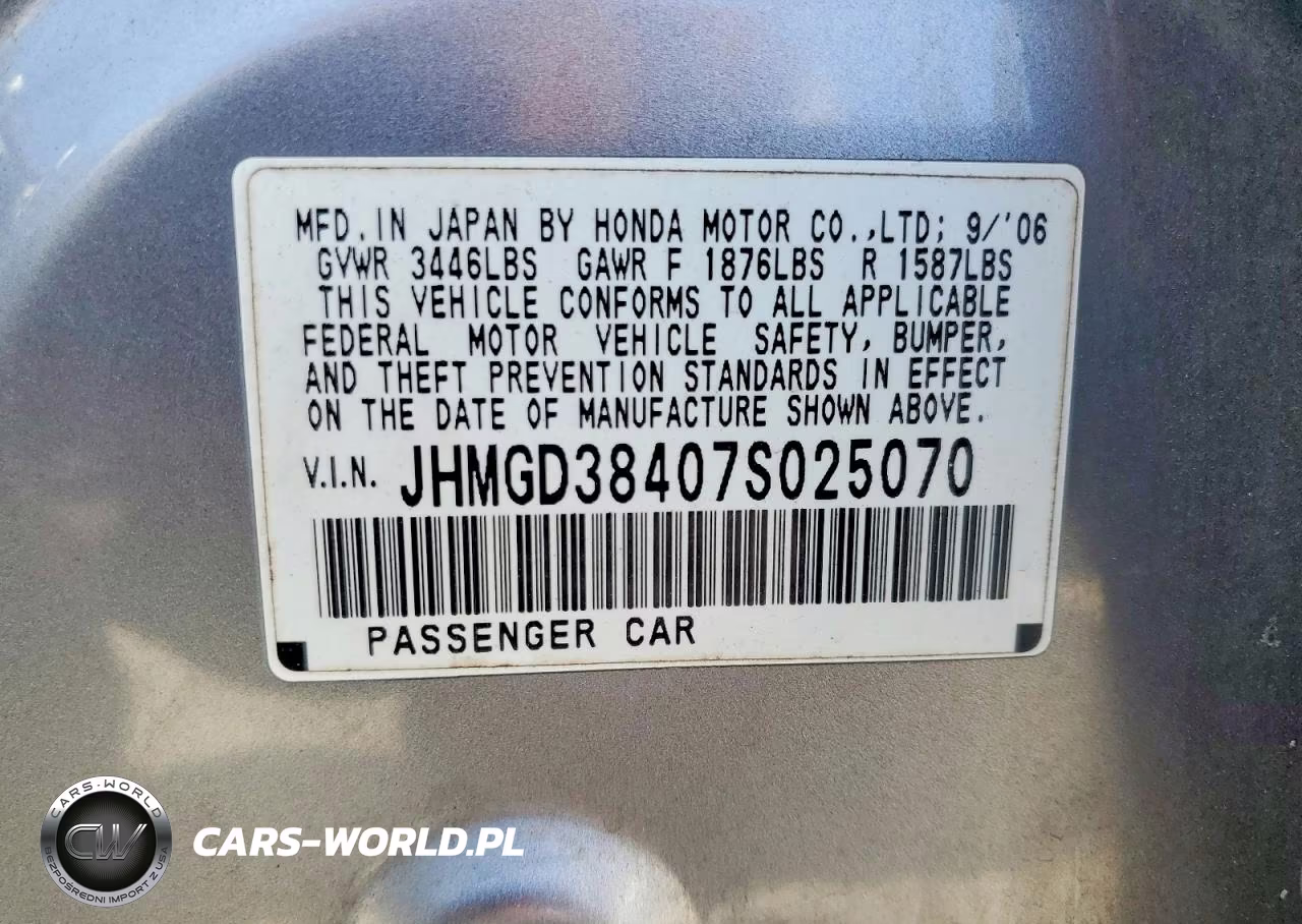 2007 Honda Fit VIN:JHMGD38407S025070 - 12