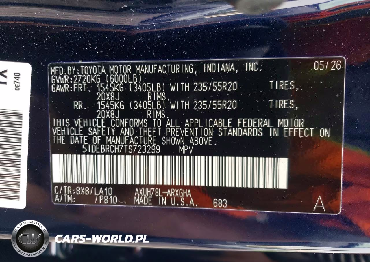 2026 Toyota Highlander Hybrid Platinum VIN:5TDEBRCH7TS723299 - 13