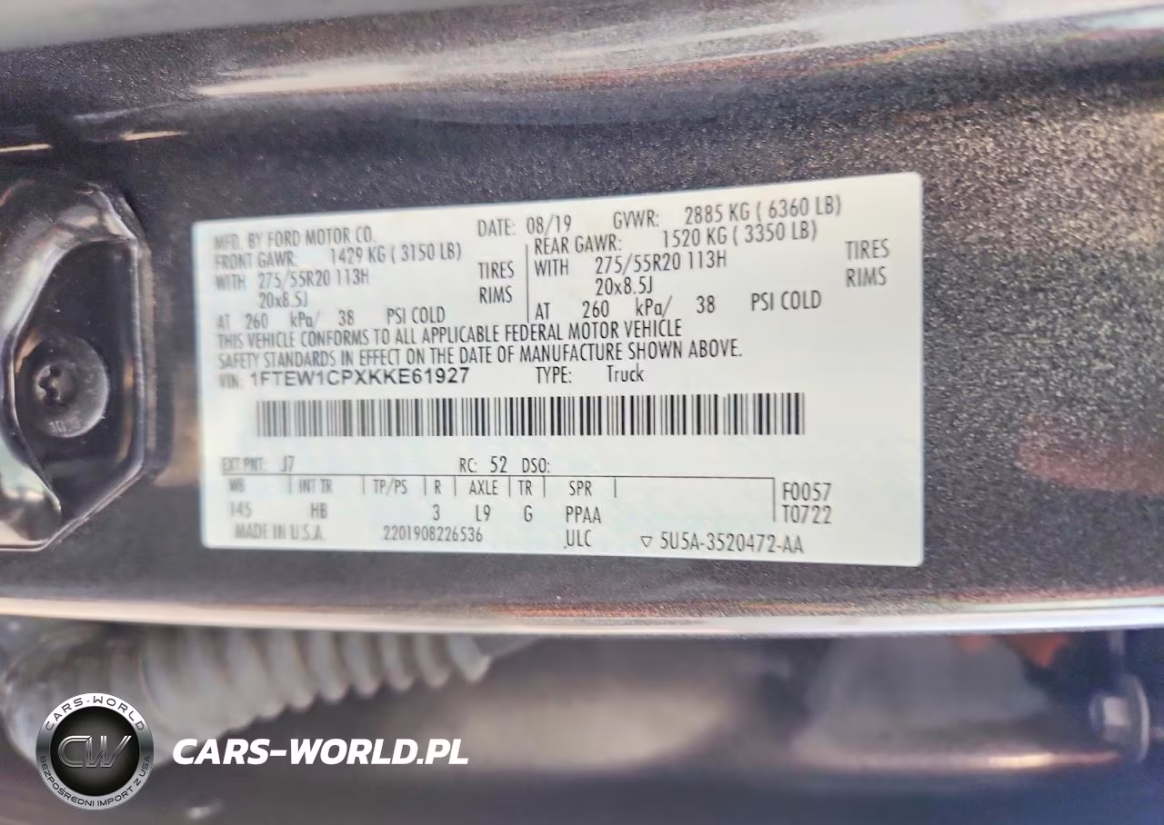 2019 Ford F150 Supercrew VIN:1FTEW1CPXKKE61927 - 13