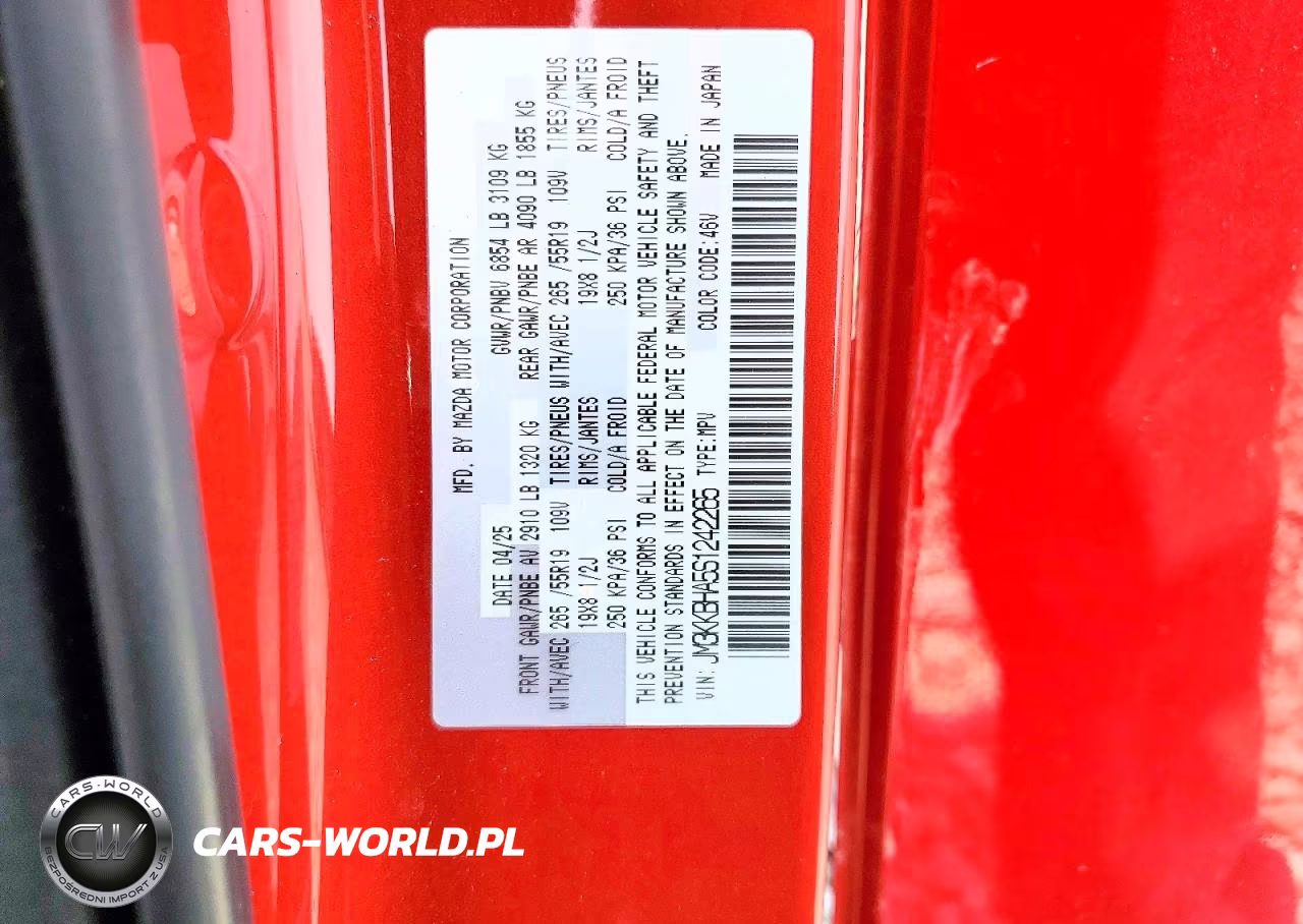 2025 Mazda Cx-90 Preferred VIN:JM3KKBHA5S1242265 - 13