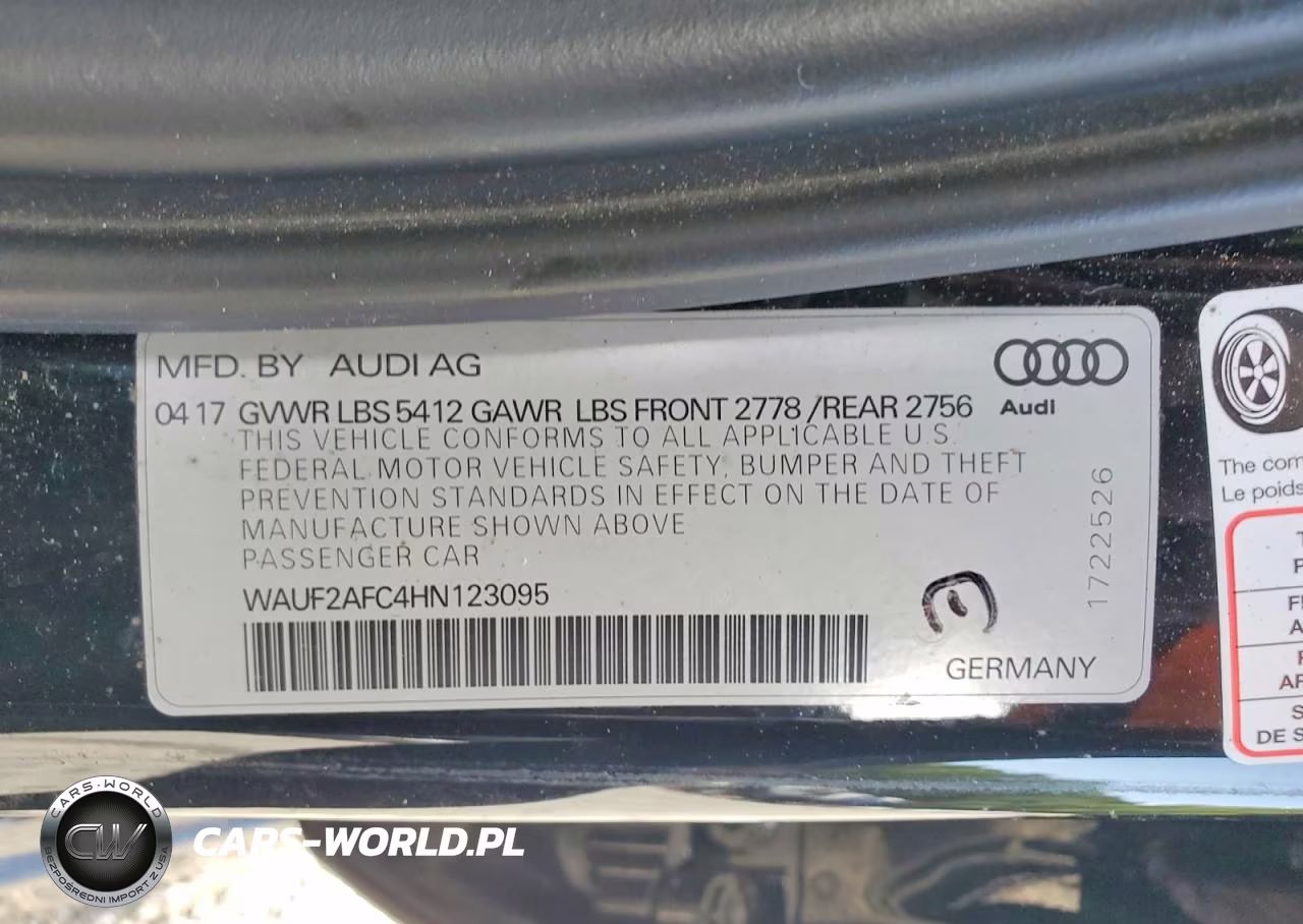 2017 Audi A6 Premium Plus VIN:WAUF2AFC4HN123095 - 12